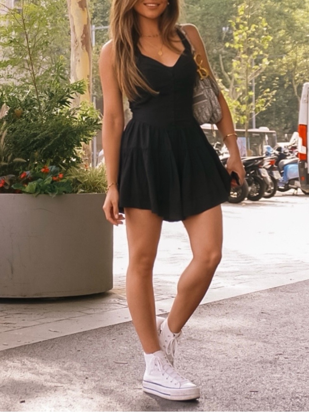 Cotton Candy LA Black Mini Romper